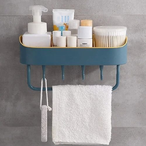 2in1 Bathroom Shelf Organiser Towel Hanger