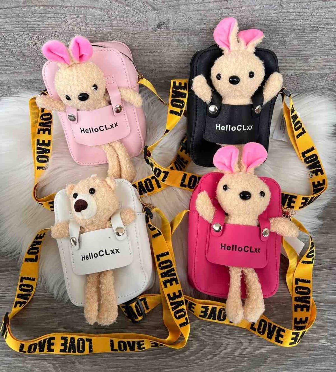 Cute Teddy Sling Bag (Imported) (Random color)